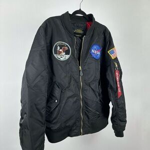 Alpha Industries NASA Apollo MA-1 Bomber Jacket Men’s XL Nylon